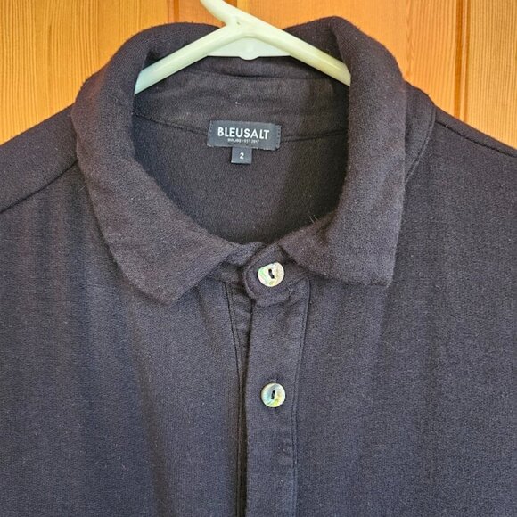 Bleusalt The Boyfriend Shirt , Size 2, Black - Picture 4 of 5